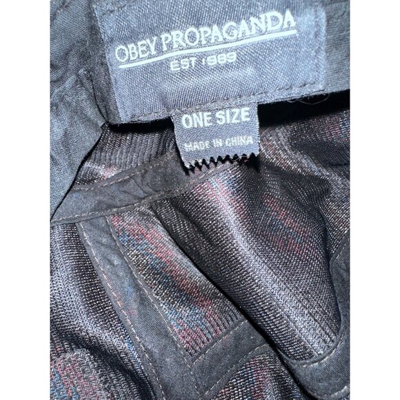 Obey Propaganda Retro Y2K Boho Asymmetrical Art Print Newsboy Ivy Cap Hat - Picture 5 of 8